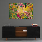 A Flamingos Tropical Journey 2 by Andrea Haase - 36x24 acrylic wall art in a room