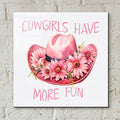 Cowgirls Fun Hat by Andrea Haase - 12x12 acrylic wall art in a room