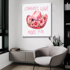 Cowgirls Fun Hat by Andrea Haase - 36x36 acrylic wall art in a room