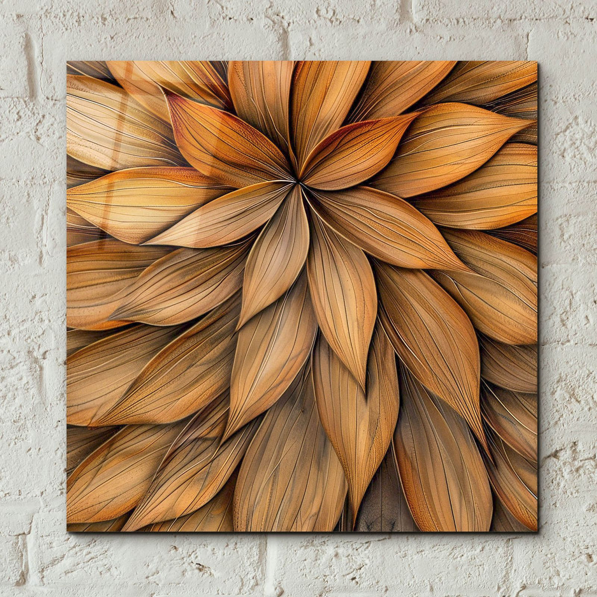 Floral Wooden Whispers 2 by Andrea Haase - 12x12 acrylic wall art in a room