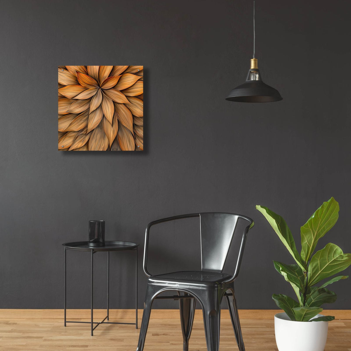 Floral Wooden Whispers 2 by Andrea Haase - 24x24 acrylic wall art in a room