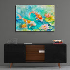 Koi Fantasy Garden by Andrea Haase - 36x24 acrylic wall art in a room