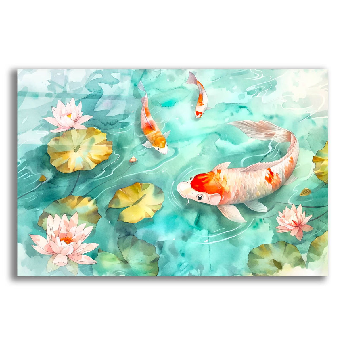 Koi Lily Pond by Andrea Haase acrylic glass wall art