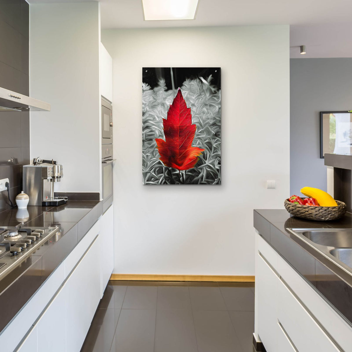 Red Leaf by Dante Plata - 24x36 acrylic wall art in a room