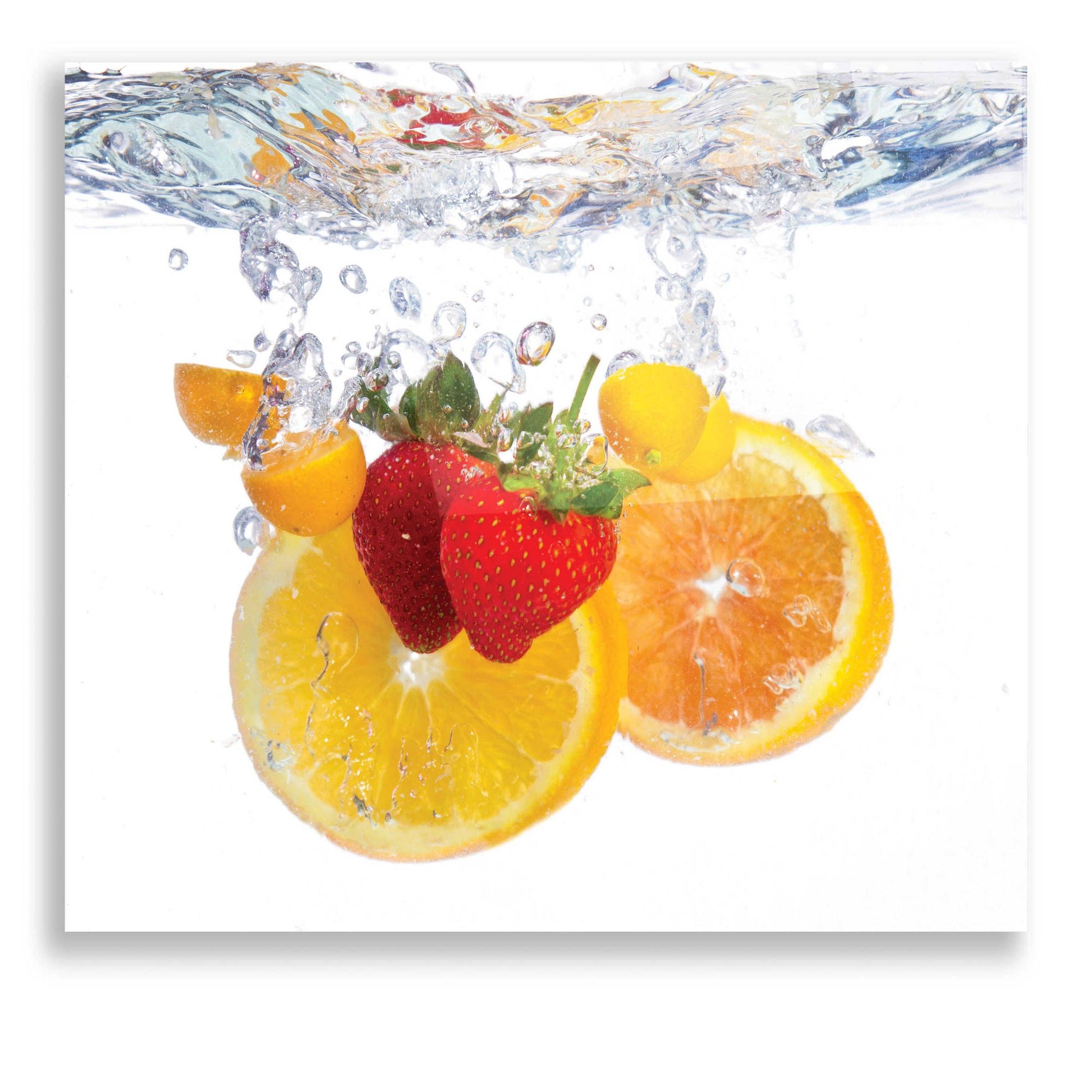 Epic Art 'Fruit Splash I,' Acrylic Glass Wall Art,12x12