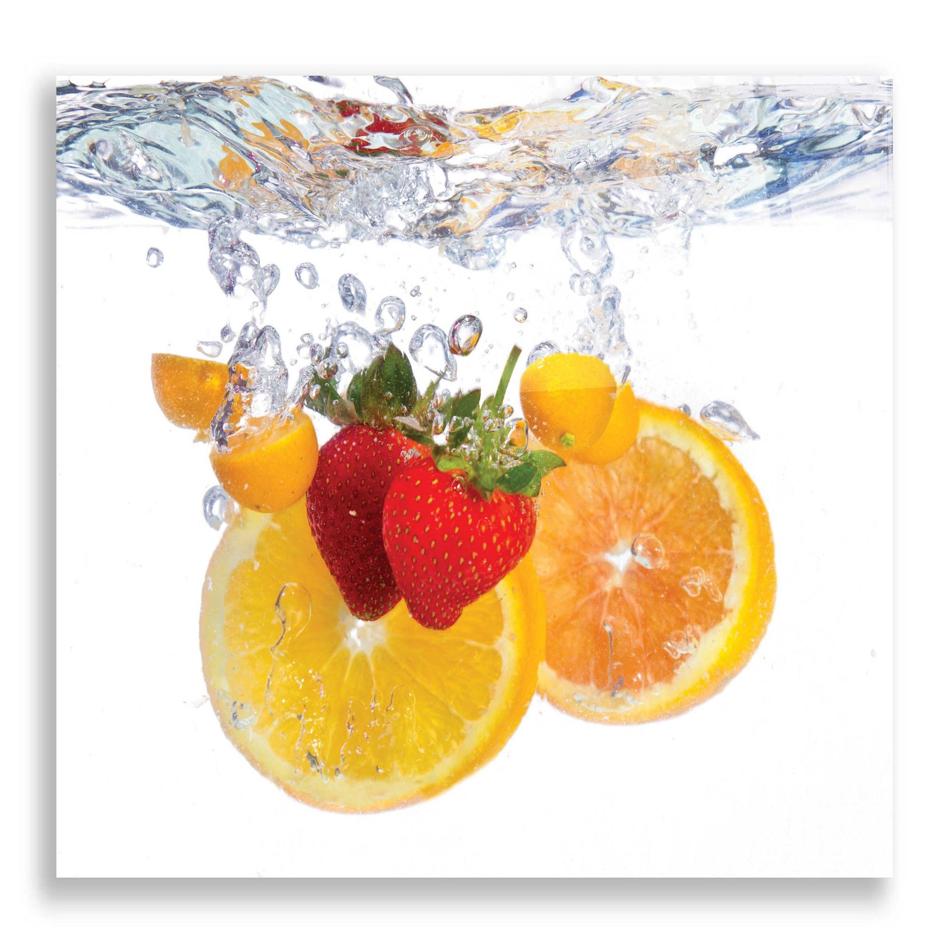 Epic Art 'Fruit Splash I,' Acrylic Glass Wall Art,24x24