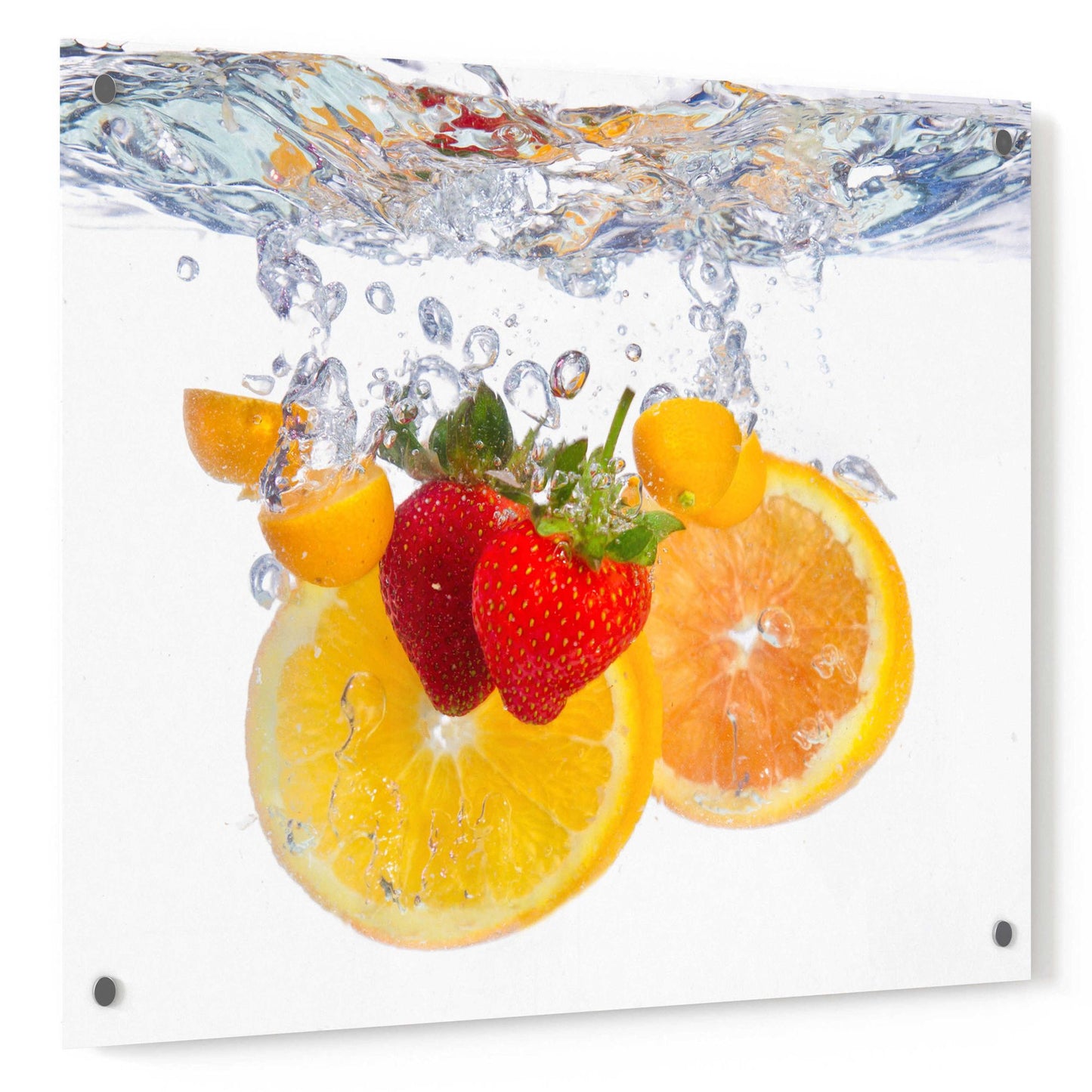 Epic Art 'Fruit Splash I,' Acrylic Glass Wall Art,36x36