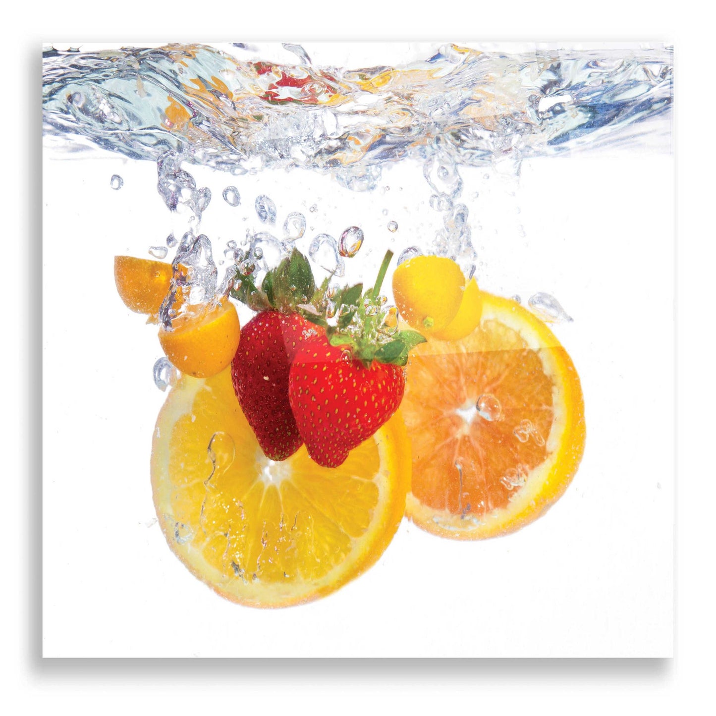 Epic Art 'Fruit Splash I,' Acrylic Glass Wall Art