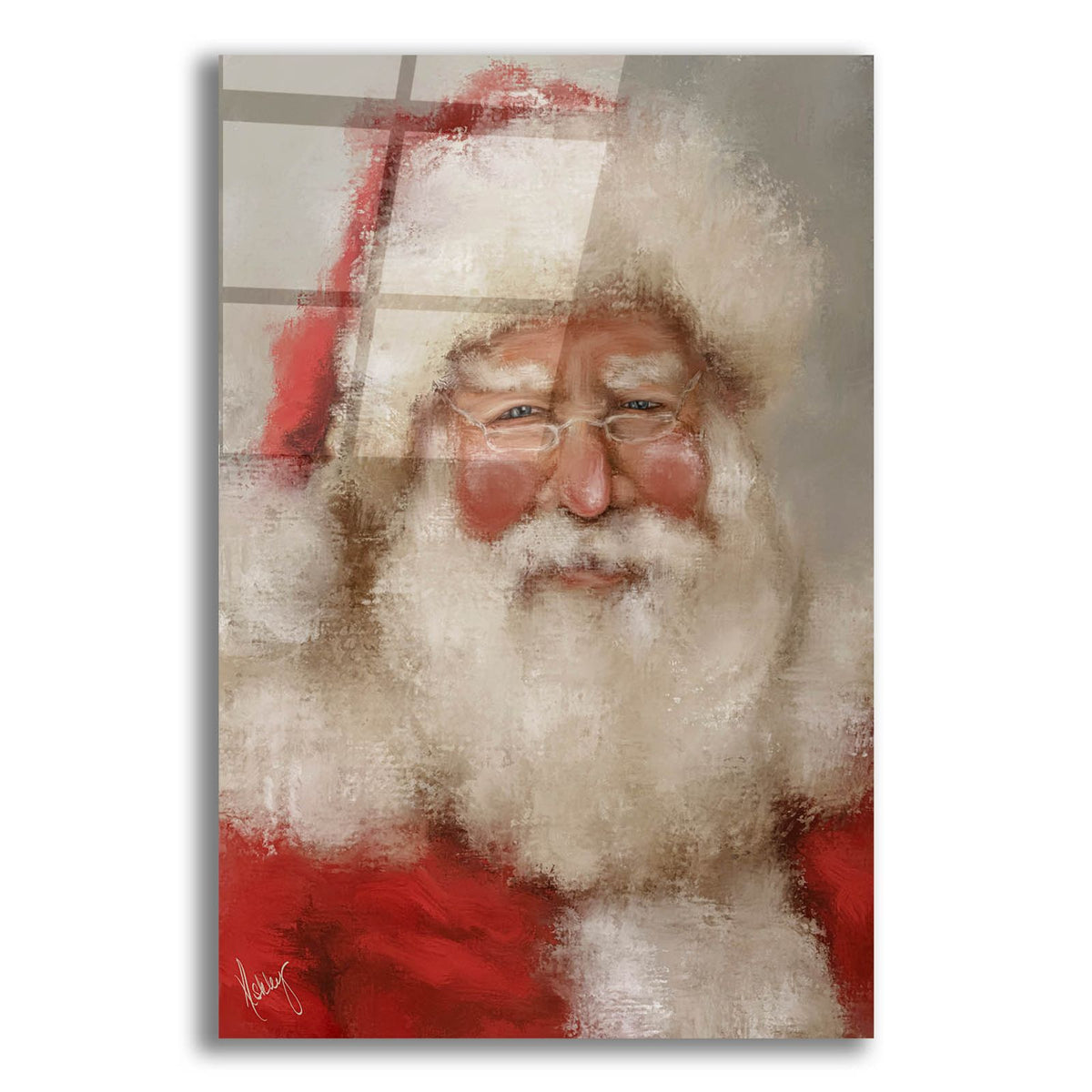 Abstract Santa by Ashley Bradley acrylic glass wall art