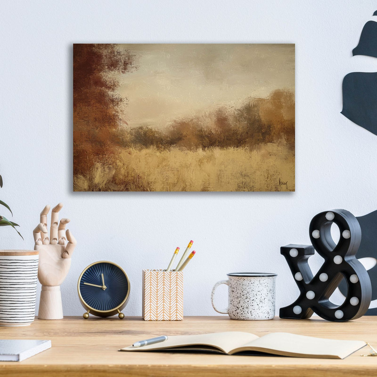 Amber Waves Of Grain by Ashley Bradley - 16x12 acrylic wall art in a room