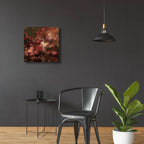 Aubergine Abstract by Ashley Bradley - 24x24 acrylic wall art in a room