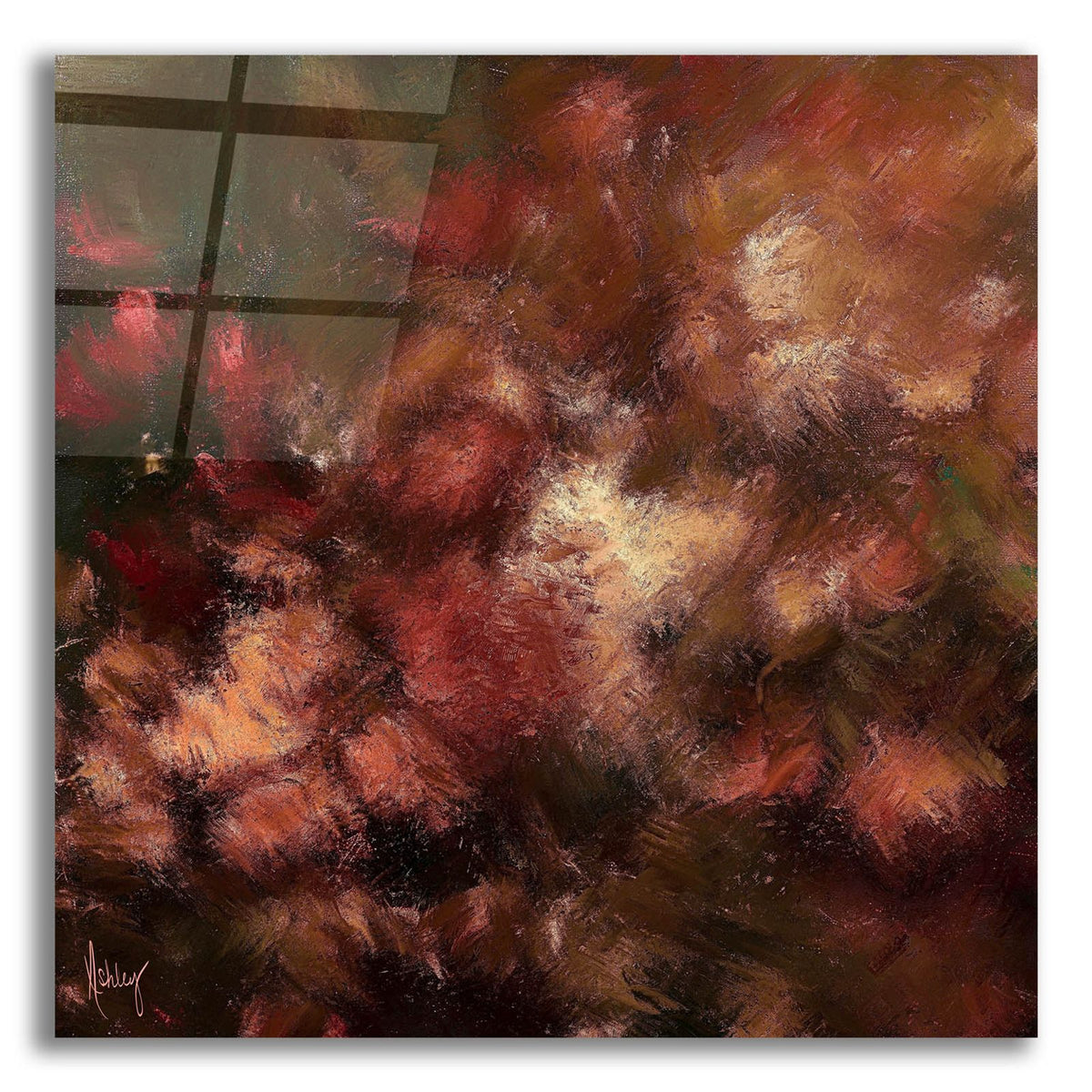 Aubergine Abstract by Ashley Bradley acrylic glass wall art