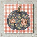 Blue Floral Pumpkin by Ashley Bradley - 12x12 acrylic wall art in a room