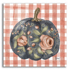 Blue Floral Pumpkin by Ashley Bradley acrylic glass wall art