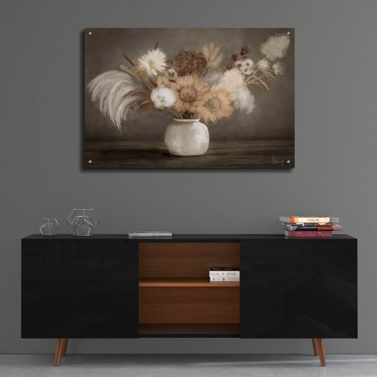 Boho Bouquet by Ashley Bradley - 36x24 acrylic wall art in a room