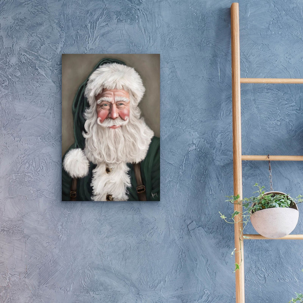 Green Santa 2 by Ashley Bradley - 16x24 acrylic wall art in a room
