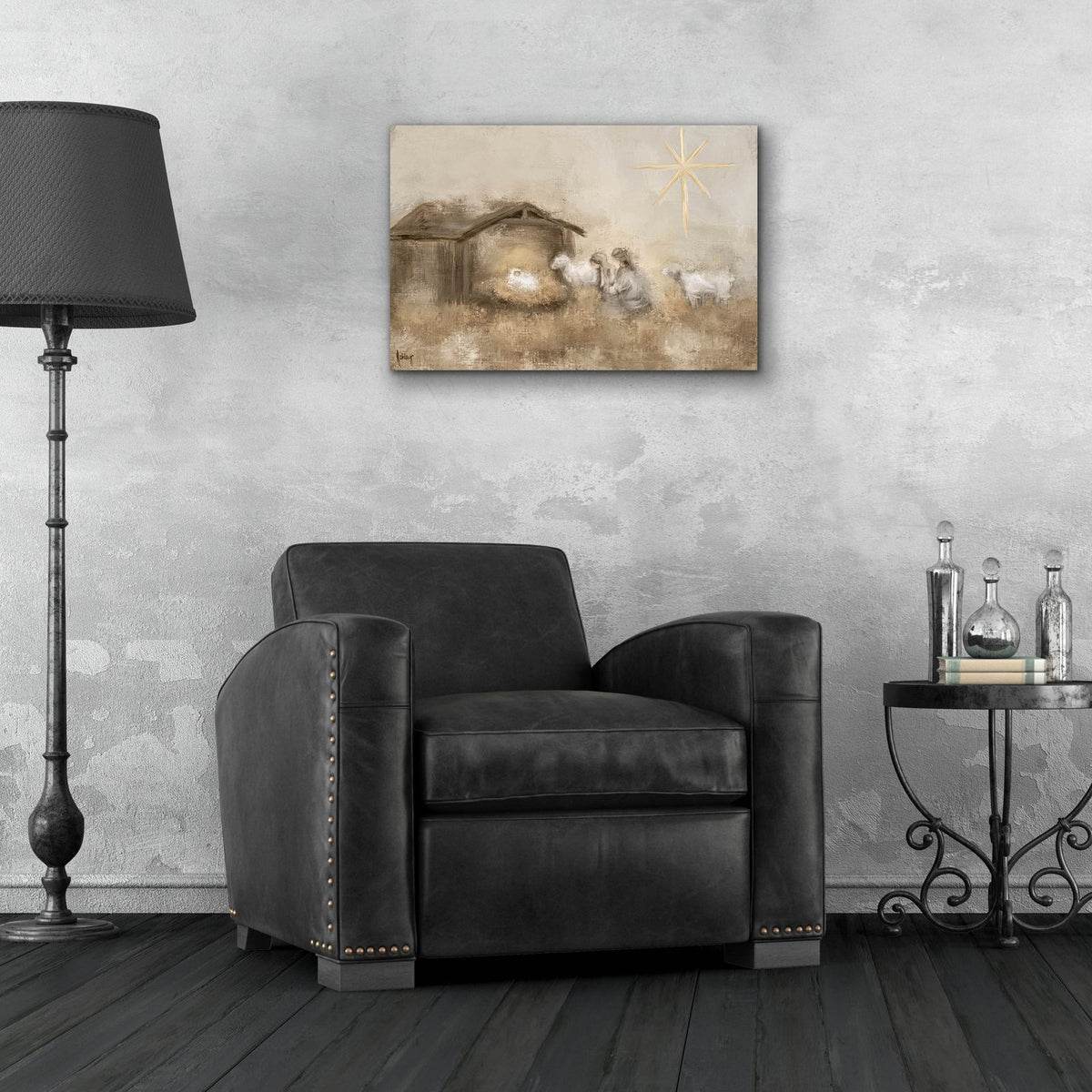 Neutral Nativity by Ashley Bradley - 24x16 acrylic wall art in a room