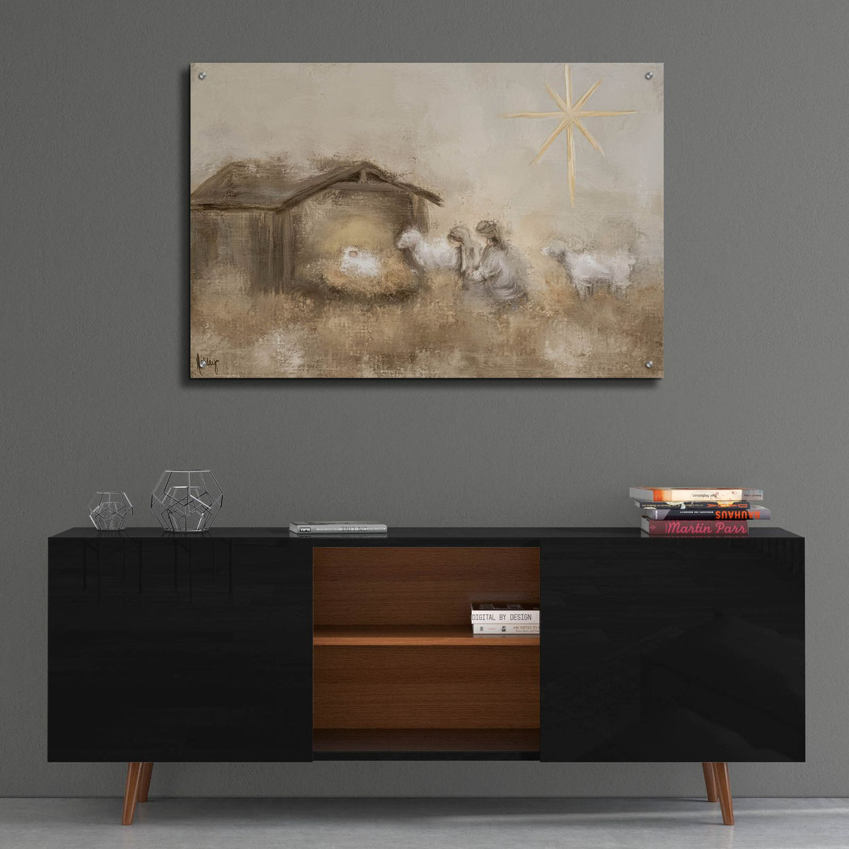 Neutral Nativity by Ashley Bradley - 36x24 acrylic wall art in a room
