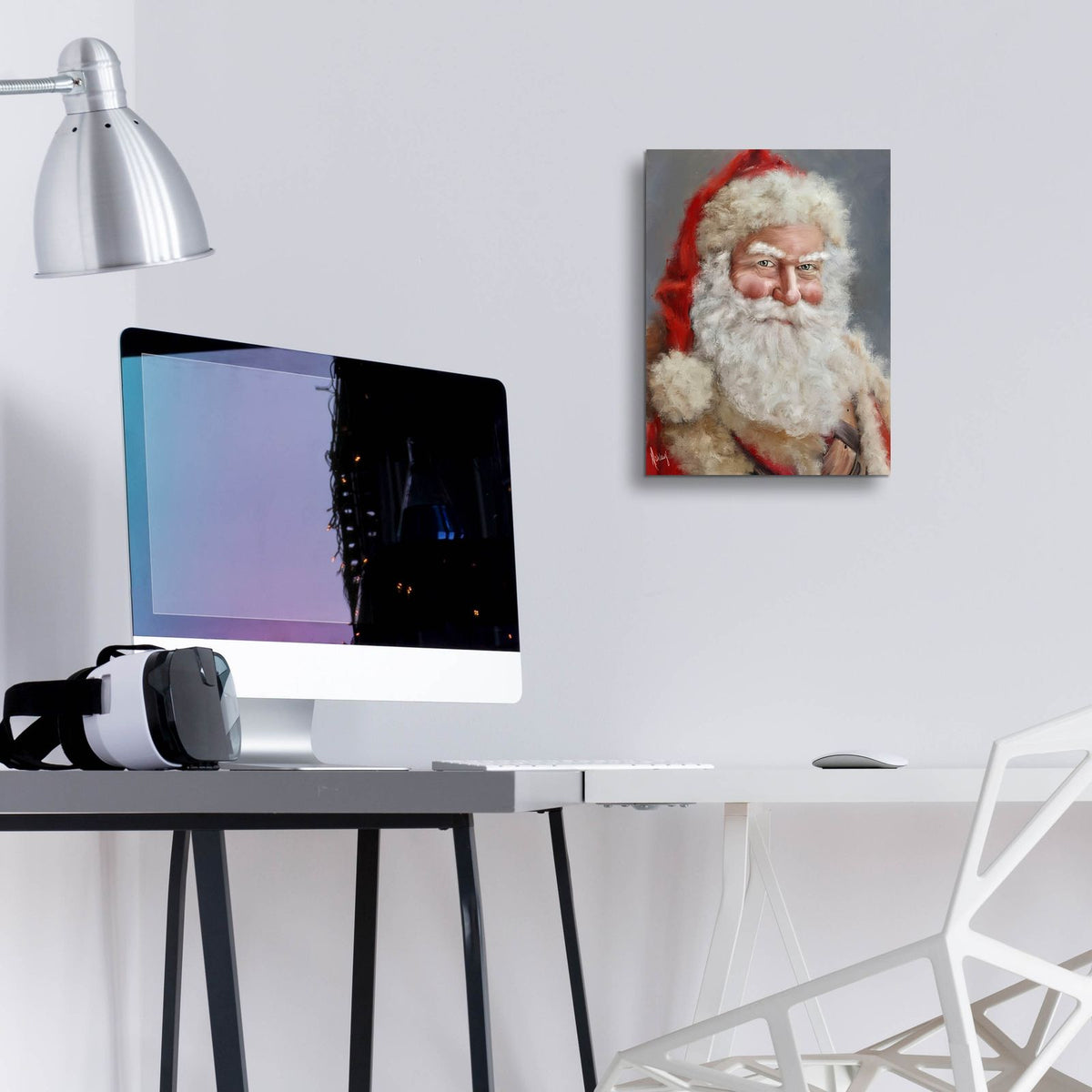 Victorian Santa by Ashley Bradley - 12x16 acrylic wall art in a room
