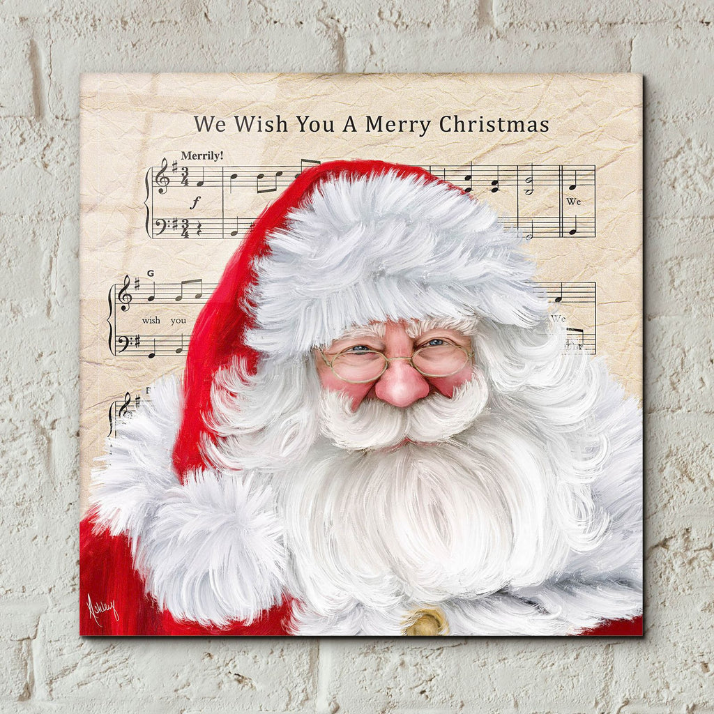 We Wish You A Merry Christmas by Ashley Bradley - 12x12 acrylic wall art in a room