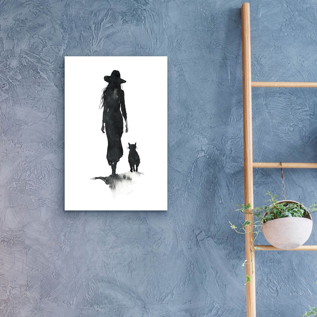 A Woman And Cat by Svetlana Aleynikova - 16x24 acrylic wall art in a room