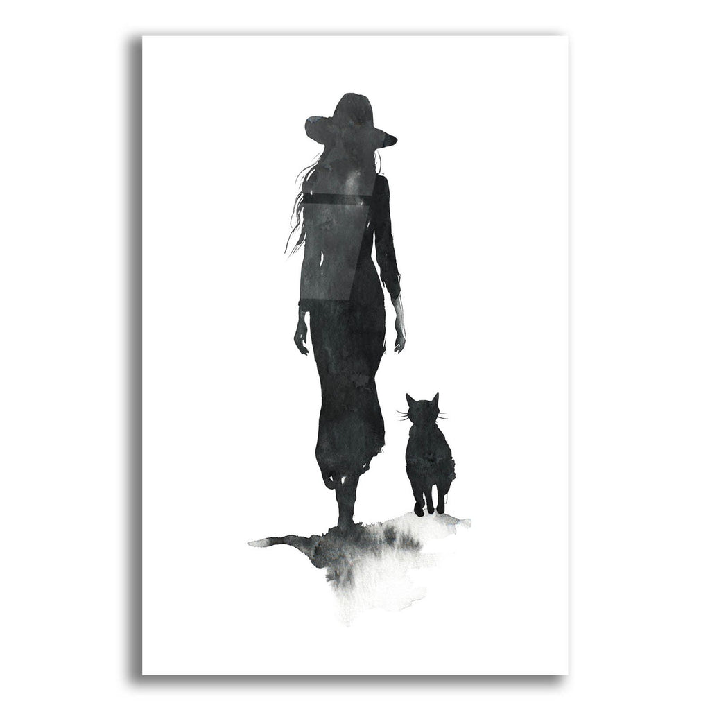 A Woman And Cat by Svetlana Aleynikova acrylic glass wall art