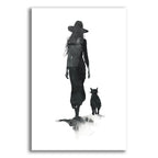 A Woman And Cat by Svetlana Aleynikova acrylic glass wall art