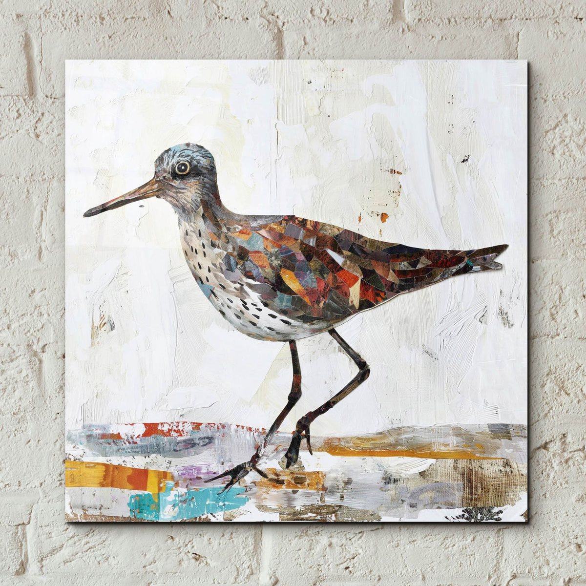 Bird Collage by Svetlana Aleynikova - 12x12 acrylic wall art in a room