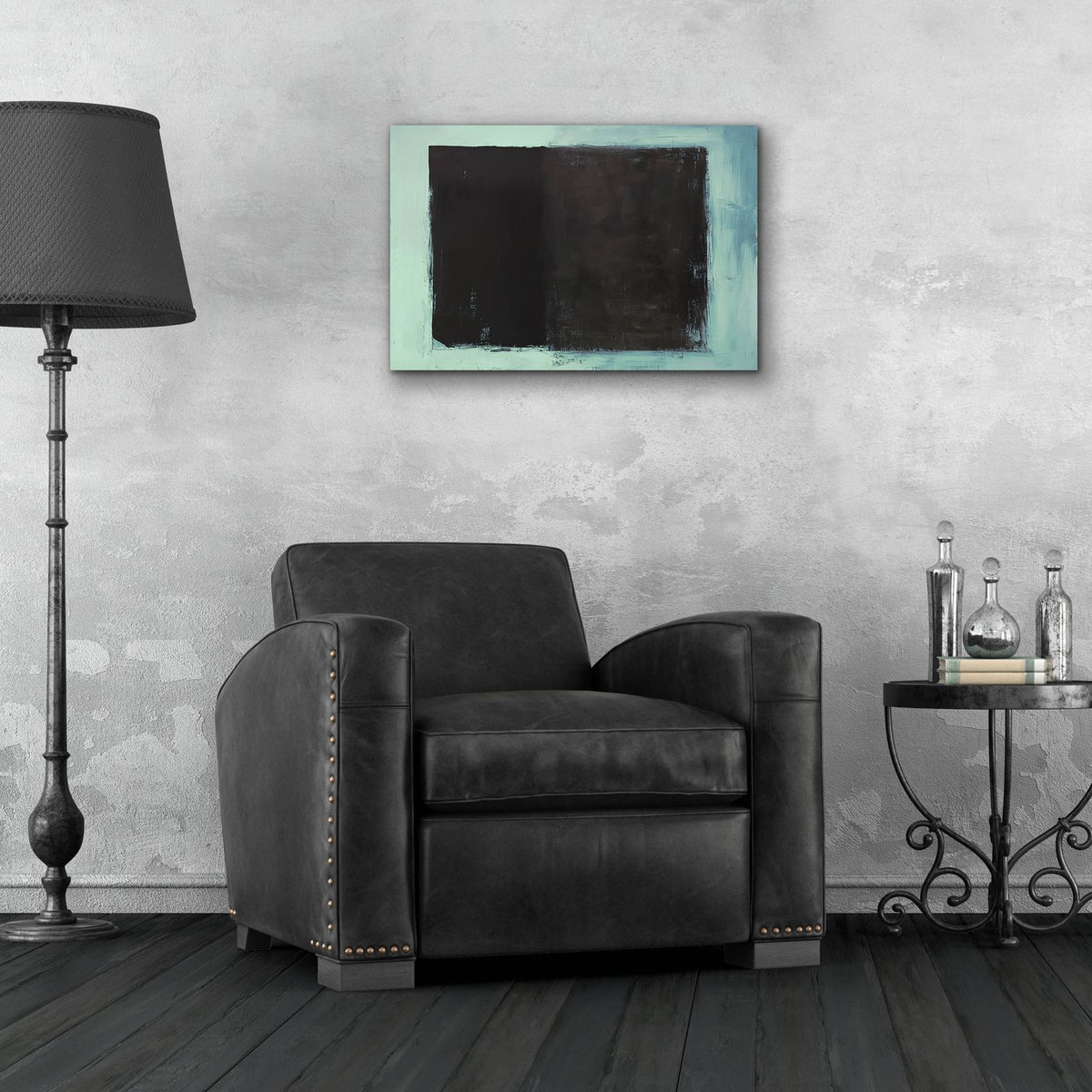 Black In Blue by Svetlana Aleynikova - 24x16 acrylic wall art in a room