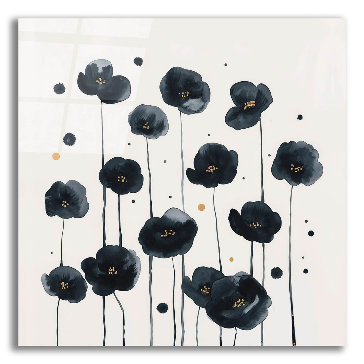 Black Poppies by Svetlana Aleynikova acrylic glass wall art