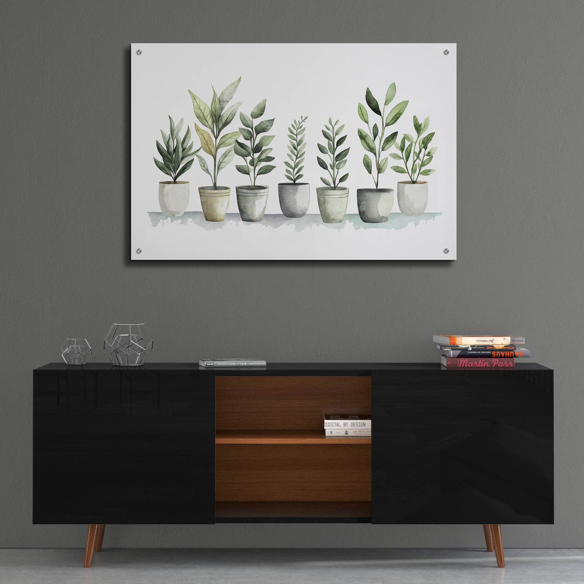 Blossoms In Pots by Svetlana Aleynikova - 36x24 acrylic wall art in a room