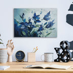 Blue Abstract Flowers by Svetlana Aleynikova - 16x12 acrylic wall art in a room