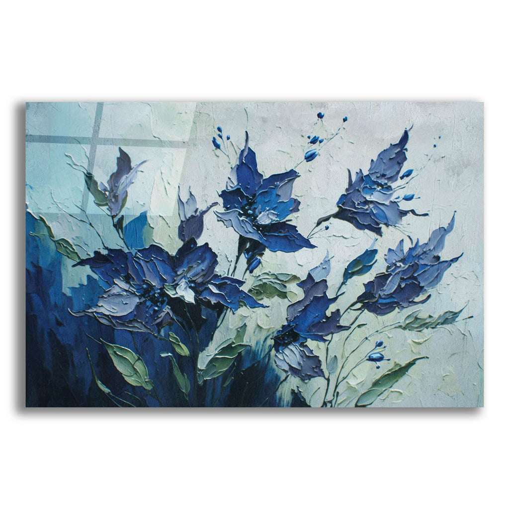 Blue Abstract Flowers by Svetlana Aleynikova acrylic glass wall art