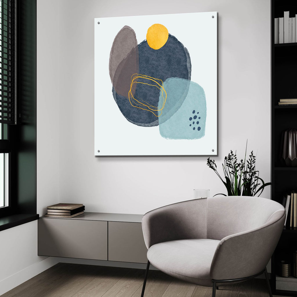 Blue And Yellow Abstraction 2 by Svetlana Aleynikova - 36x36 acrylic wall art in a room