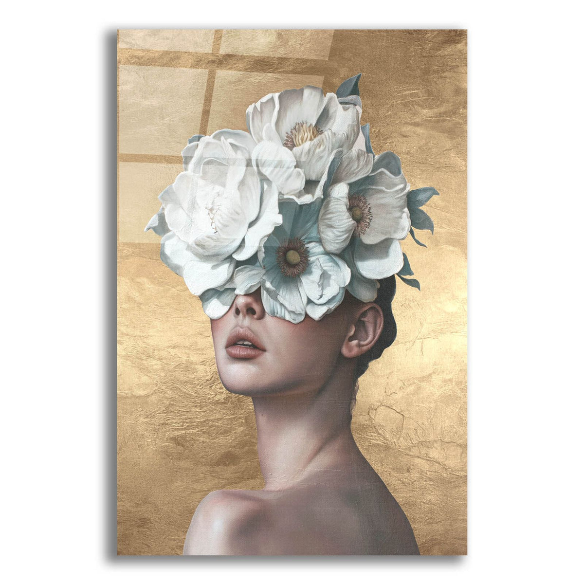 Blue Flower Lady by Svetlana Aleynikova acrylic glass wall art