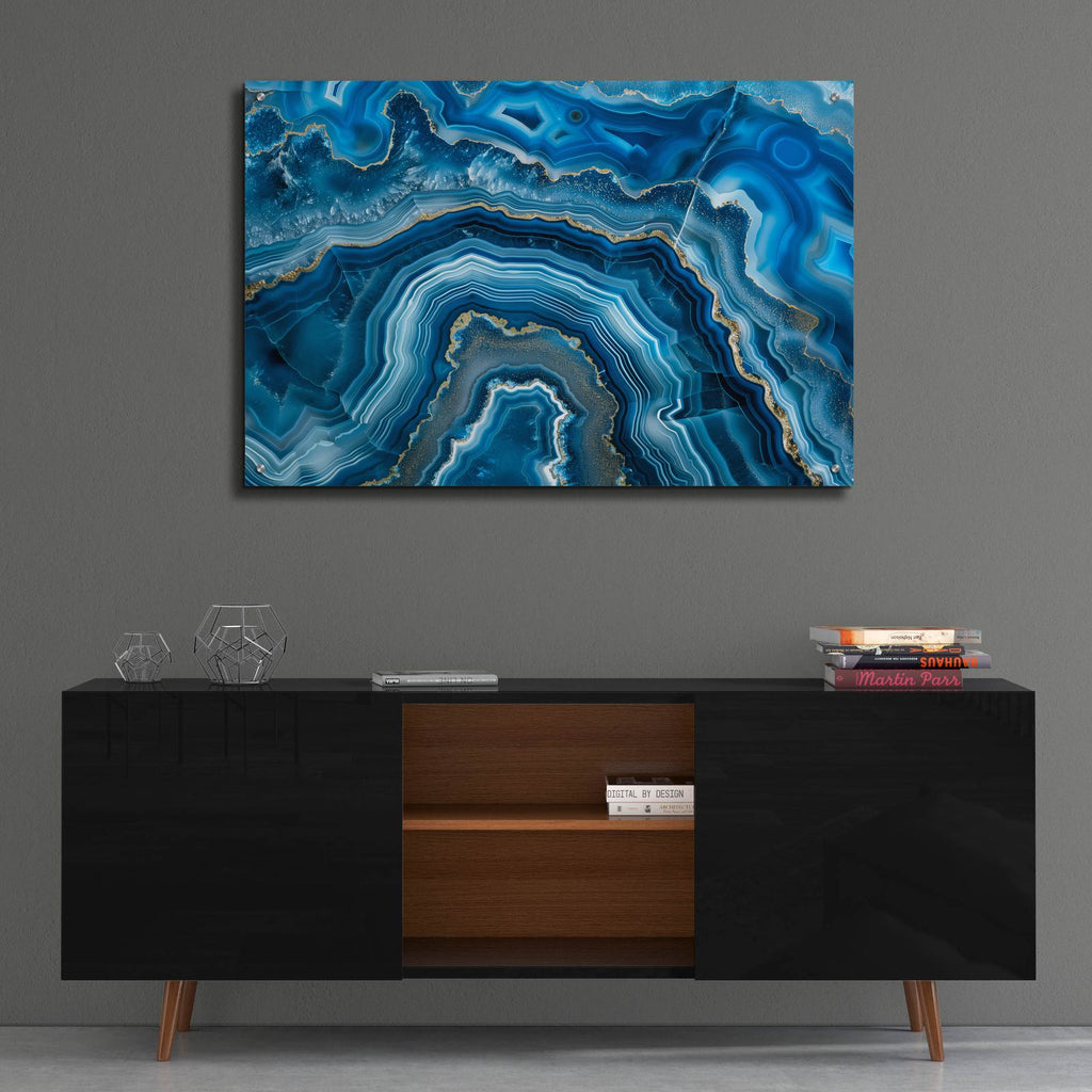 Blue Mineral by Svetlana Aleynikova - 36x24 acrylic wall art in a room