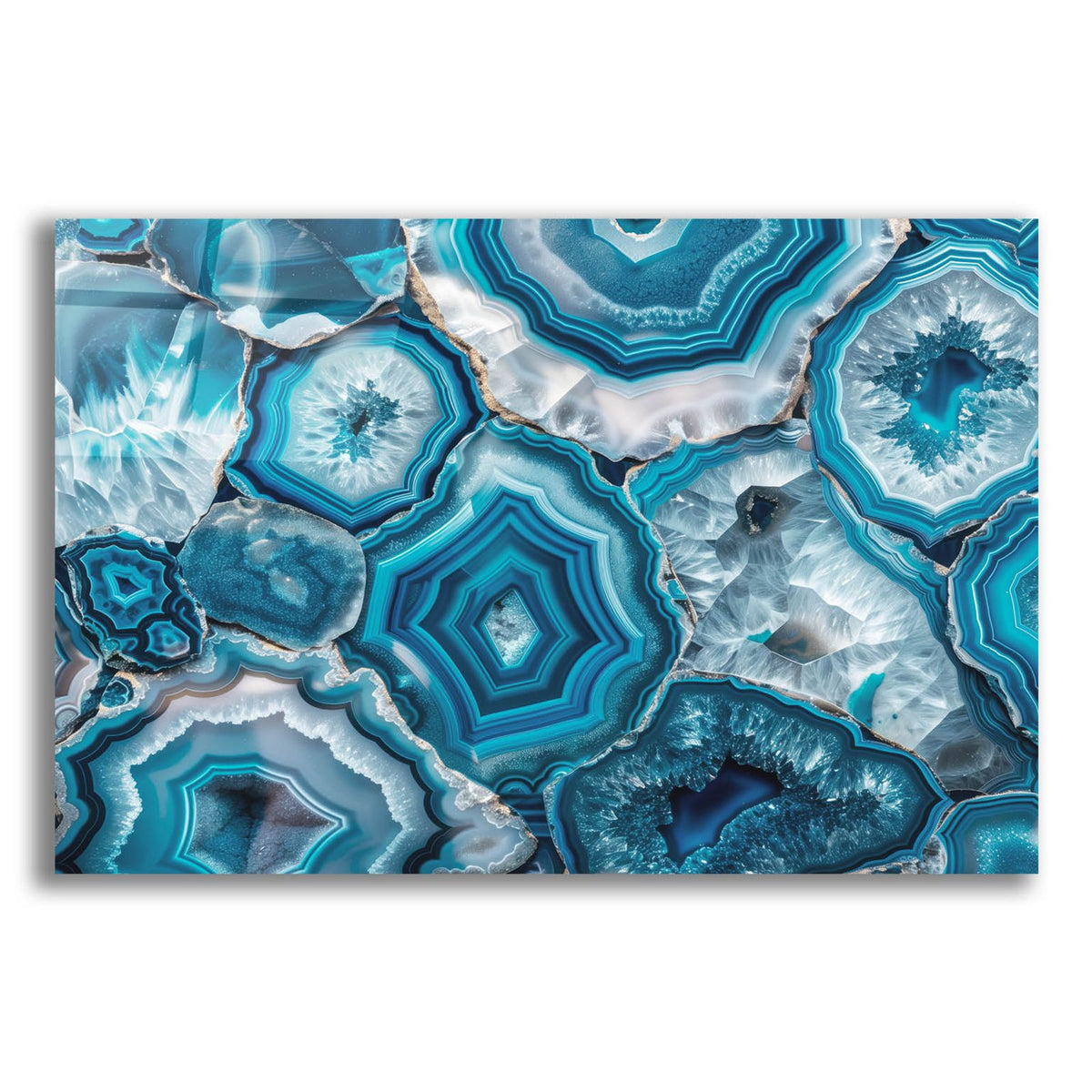 Blue Mineral Mosaic by Svetlana Aleynikova acrylic glass wall art