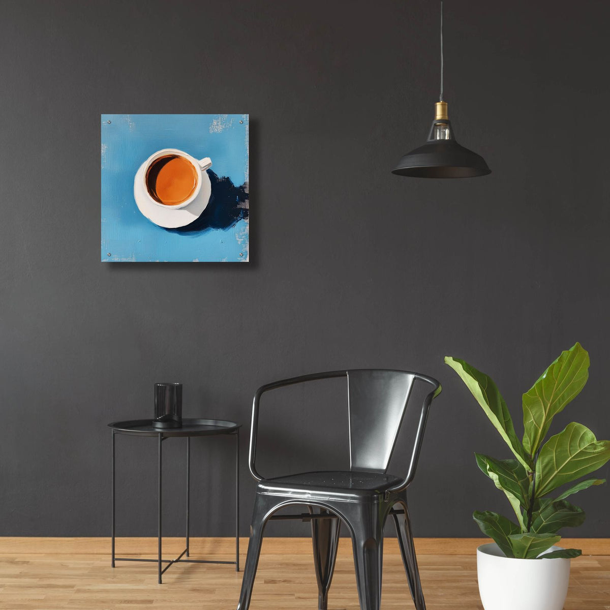Blue Table Cup by Svetlana Aleynikova - 24x24 acrylic wall art in a room