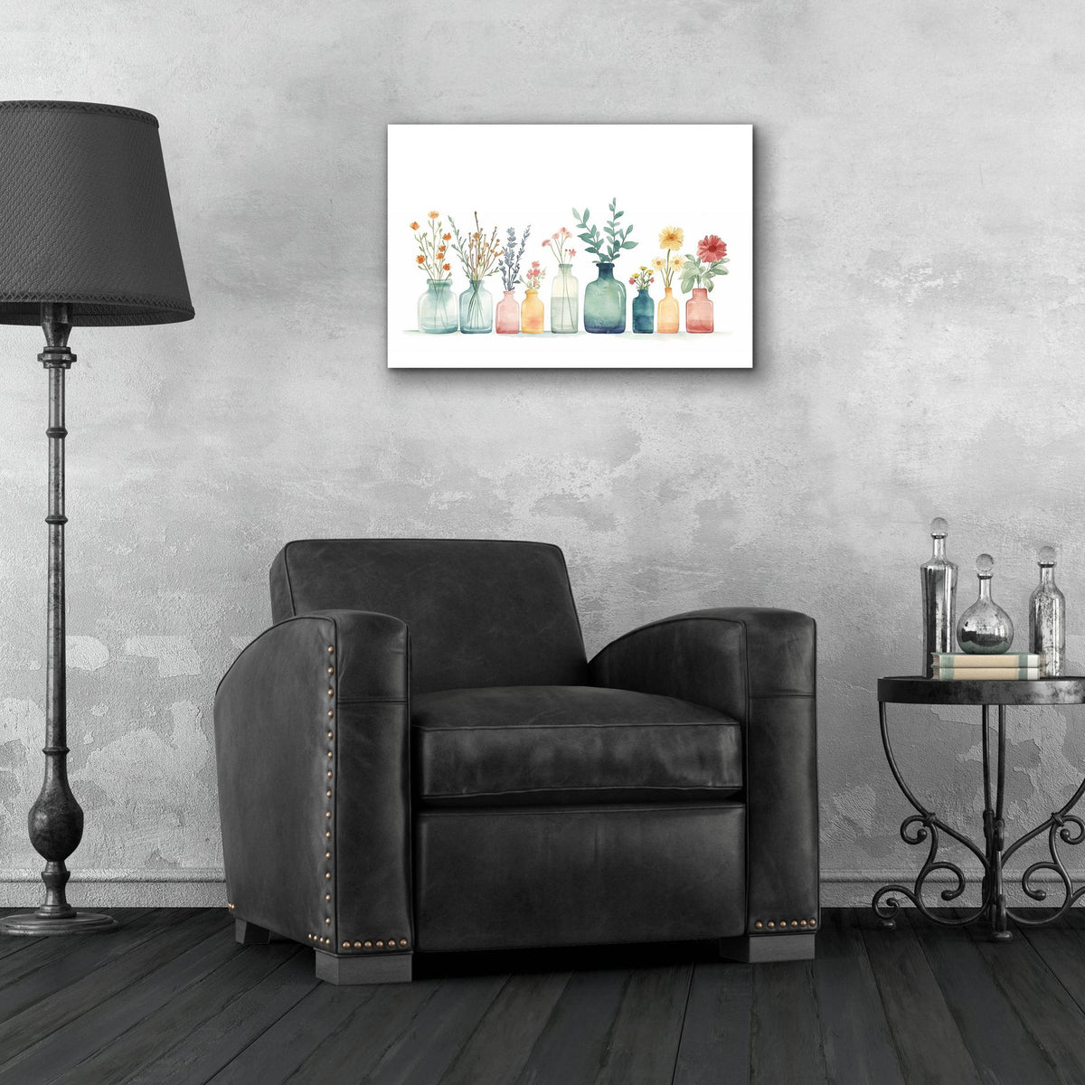 Bottled Flowers by Svetlana Aleynikova - 24x16 acrylic wall art in a room