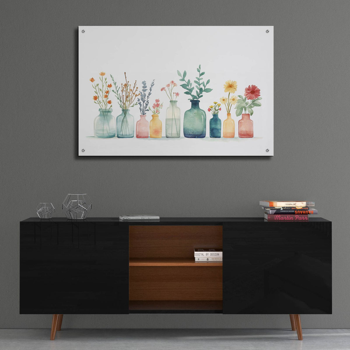 Bottled Flowers by Svetlana Aleynikova - 36x24 acrylic wall art in a room