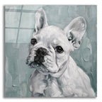 Bulldog In Blue by Svetlana Aleynikova acrylic glass wall art
