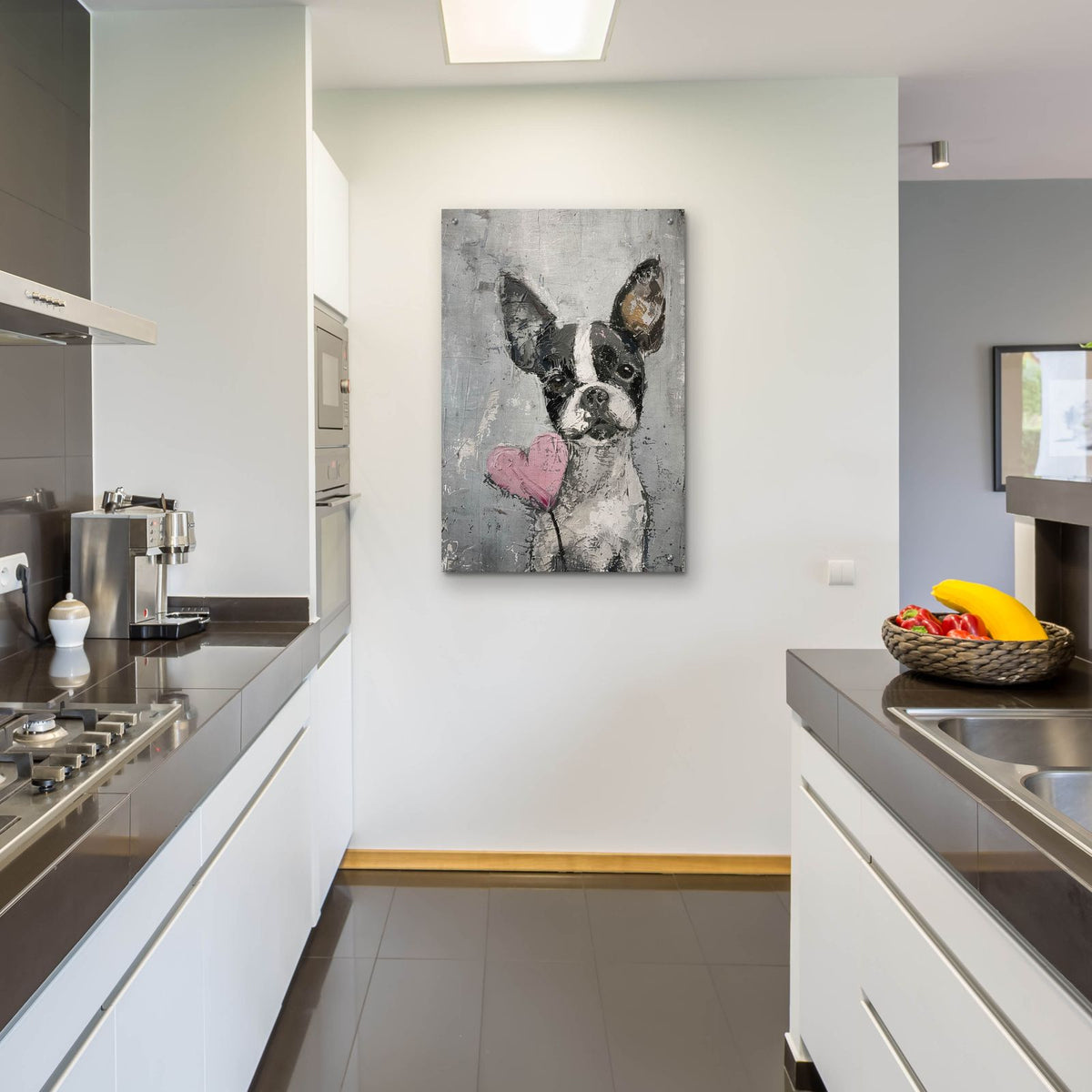 Bulldog With Heart by Svetlana Aleynikova - 24x36 acrylic wall art in a room