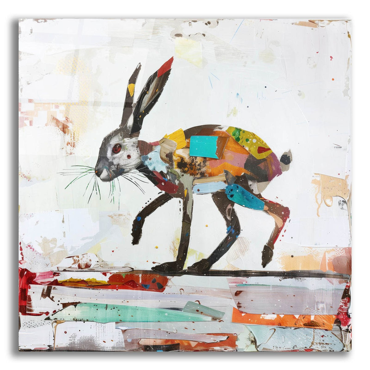 Bunny Collage by Svetlana Aleynikova acrylic glass wall art