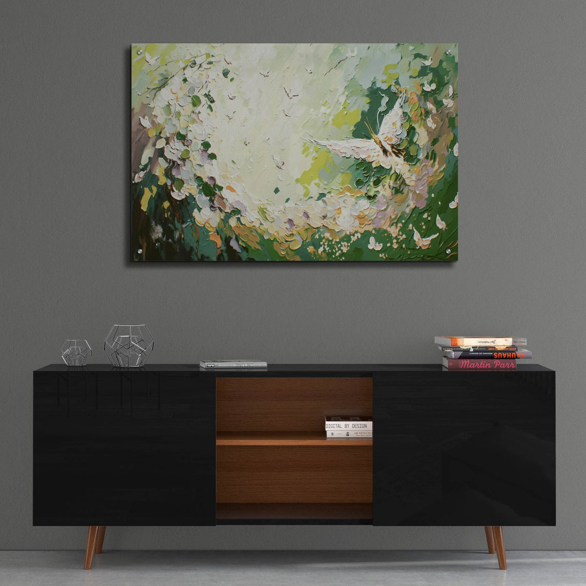 Bushes Butterfly by Svetlana Aleynikova - 36x24 acrylic wall art in a room
