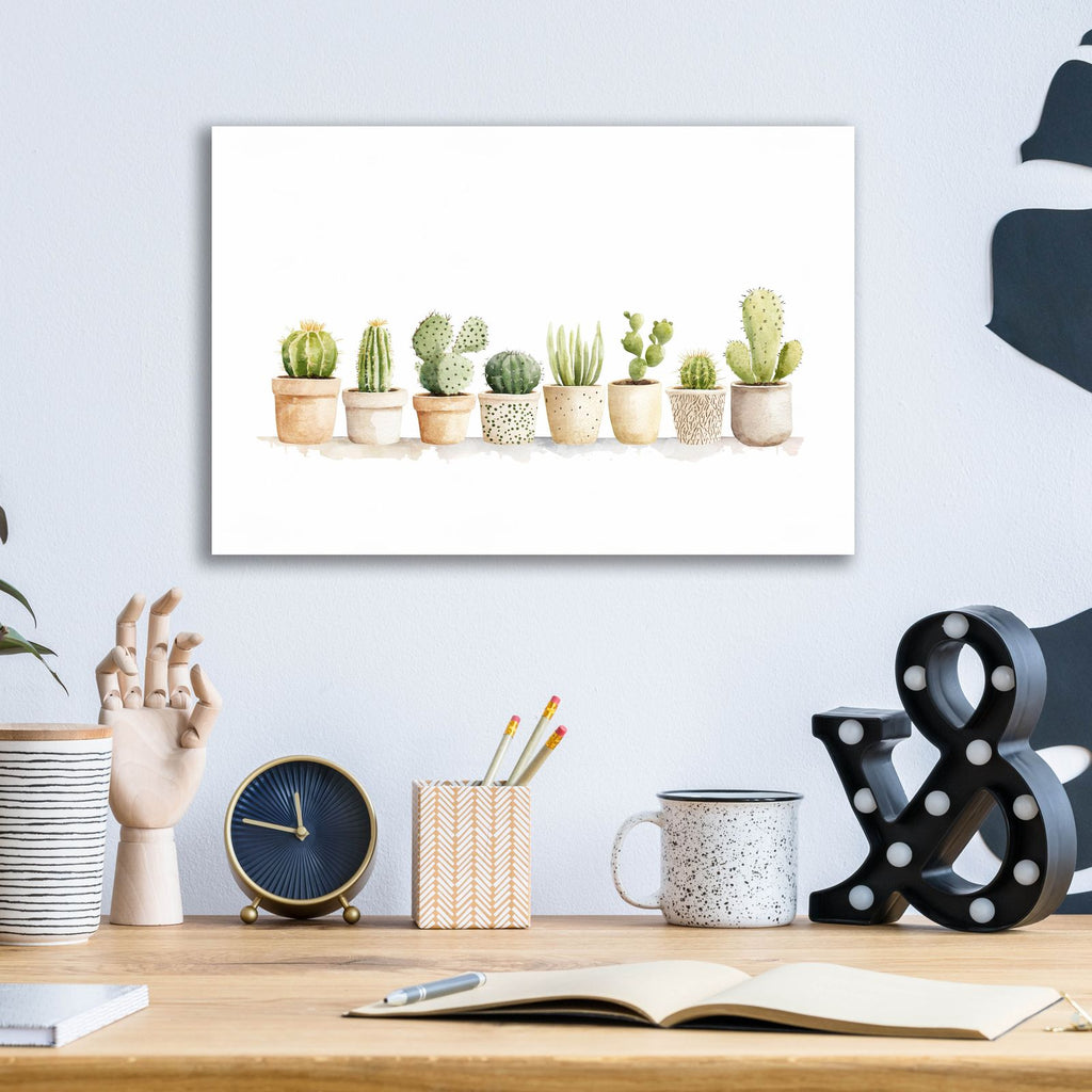Cacti In Ceramic by Svetlana Aleynikova - 16x12 acrylic wall art in a room