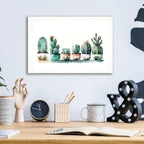 Cactus Lineup by Svetlana Aleynikova - 16x12 acrylic wall art in a room
