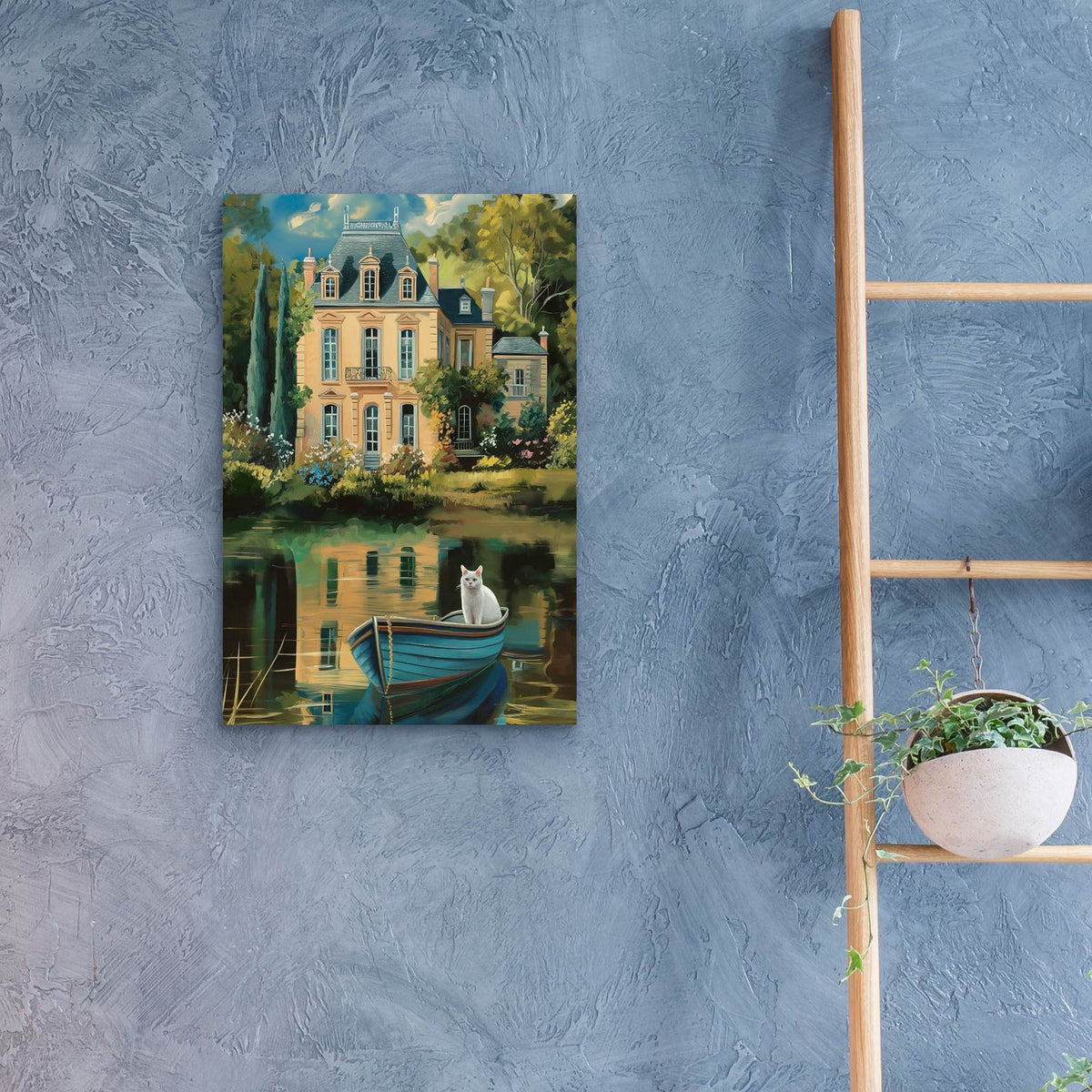 Cat On A Boat by Svetlana Aleynikova - 16x24 acrylic wall art in a room