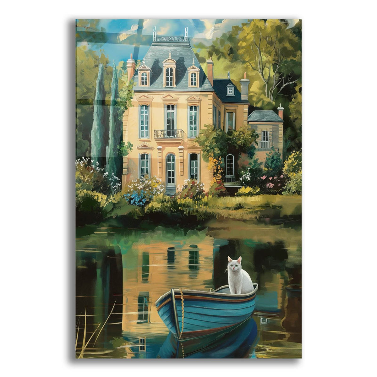 Cat On A Boat by Svetlana Aleynikova acrylic glass wall art