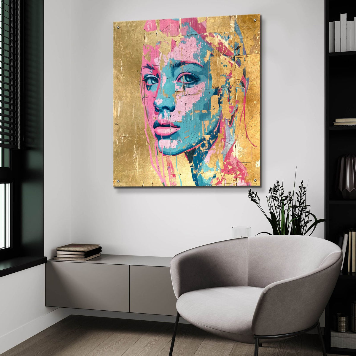 Colourful Muse by Svetlana Aleynikova - 36x36 acrylic wall art in a room