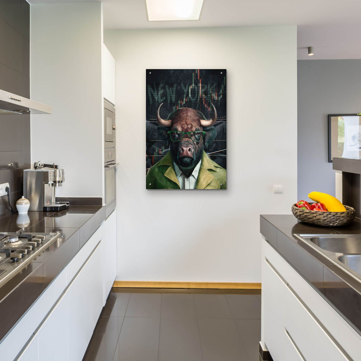 Crypto Buffalo by Svetlana Aleynikova - 24x36 acrylic wall art in a room